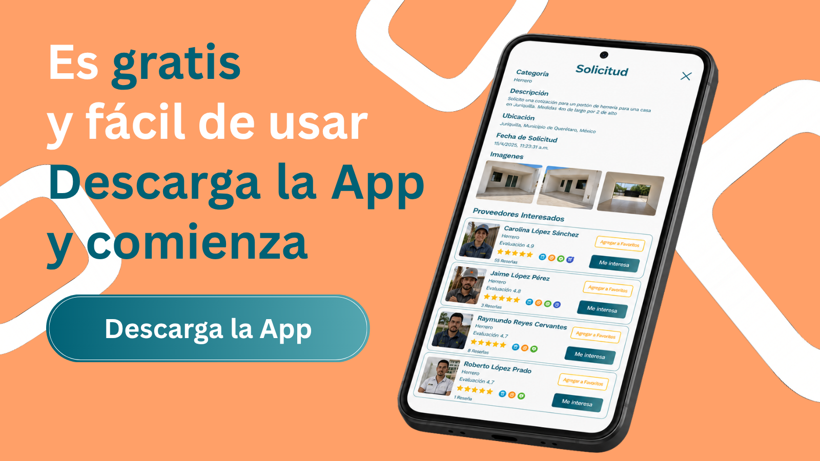 Descarga OK Builder y encuentra profesionales de la construcción